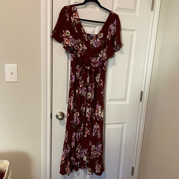 Torrid Floral V-Neck Dress - Picture 3 of 5